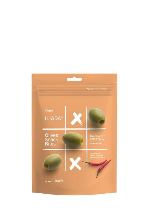 Iliada Spicy Pitted Green Olives Snack Bites