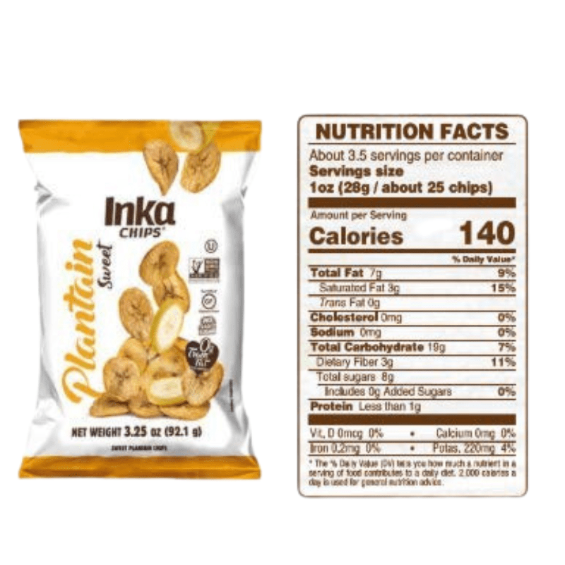Inka Sweet Plantain Chips, 3.25 oz Sweets & Snacks Inka 