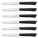 Inoxbomi Italian Table Stainless Steel Knife 11 cm Black, Set of 6