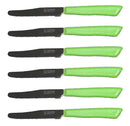 Inoxbomi Italian Table Stainless Steel Knife 11 cm Green, Set of 6