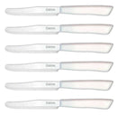 Inoxbomi Italian Table Stainless Steel Knife 11 cm White, Set of 6