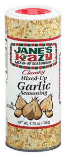 Jane's Krazy Chunky Mixed-Up Garlic Seasoning, 4.75 oz