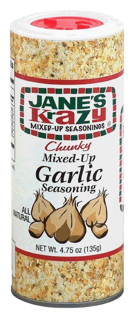 Jane's Krazy Chunky Mixed-Up Garlic Seasoning, 4.75 oz