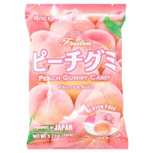 Kasugai Frutia Peach Gummy Candy, 3.77 oz Sweets & Snacks Kasugai 