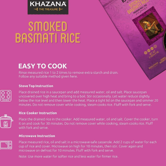 Khazana Smoked Basmati Rice, 2 Lbs Pasta & Dry Goods vendor-unknown 