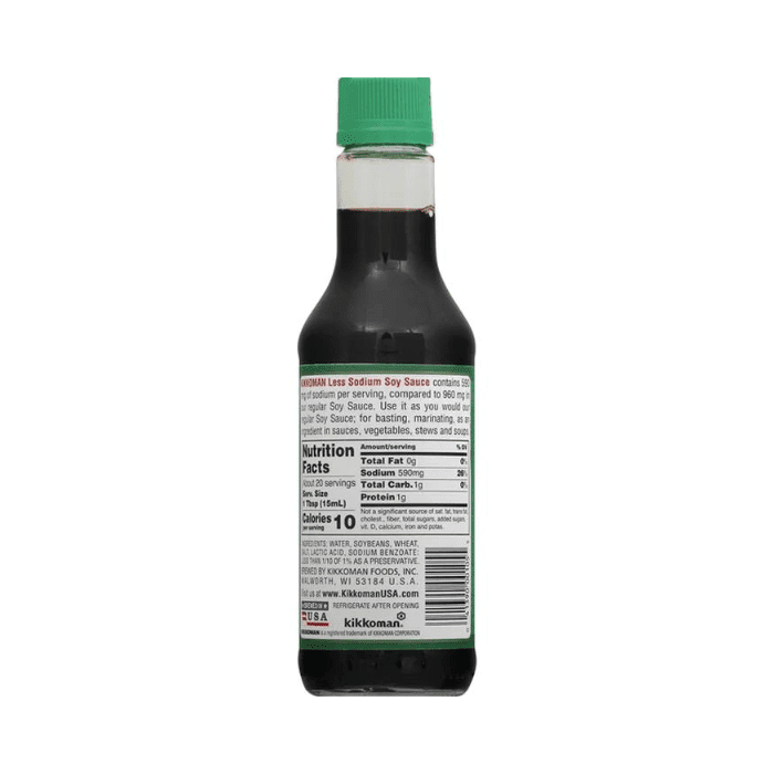 Kikkoman Less Sodium Soy Sauce, 10 oz | Supermarket Italy