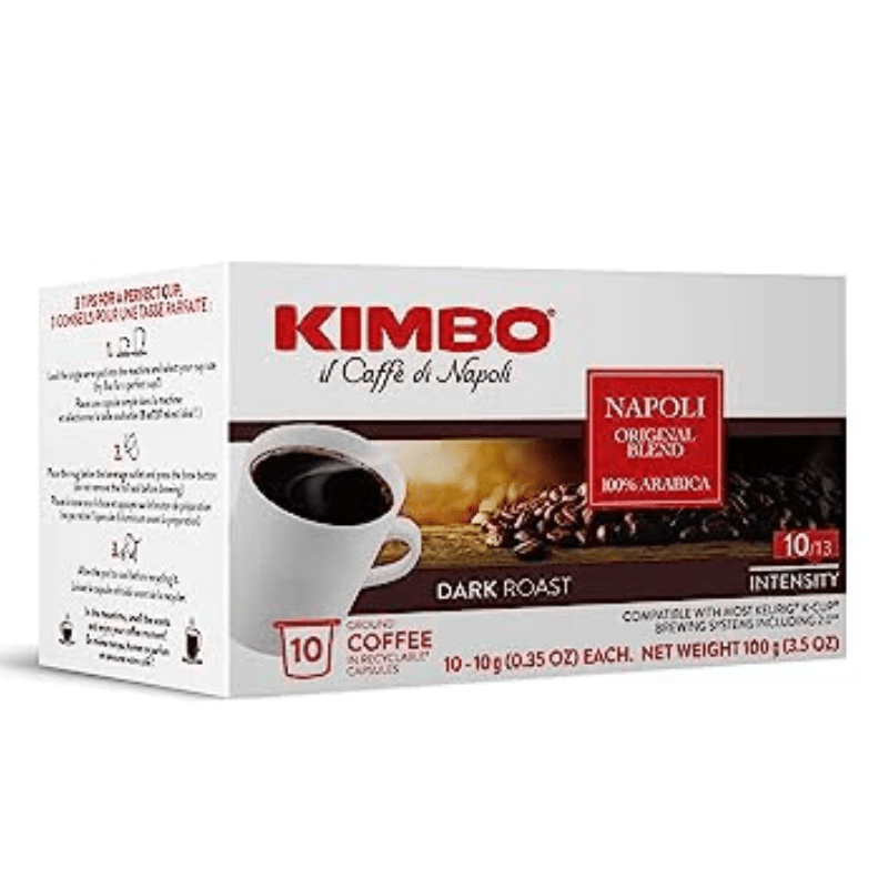 Kimbo Napoli Original Dark Roast Blend K CUP, 10 Capsules Coffee Kimbo Coffee 