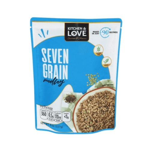 Kitchen & Love Ready to Heat Seven Grain Medley Rice, 8 oz Pasta & Dry Goods Kitchen & Love 