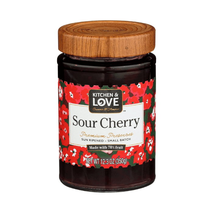 Kitchen & Love Sour Cherry Preserve, 12.3 oz Pantry Kitchen & Love 