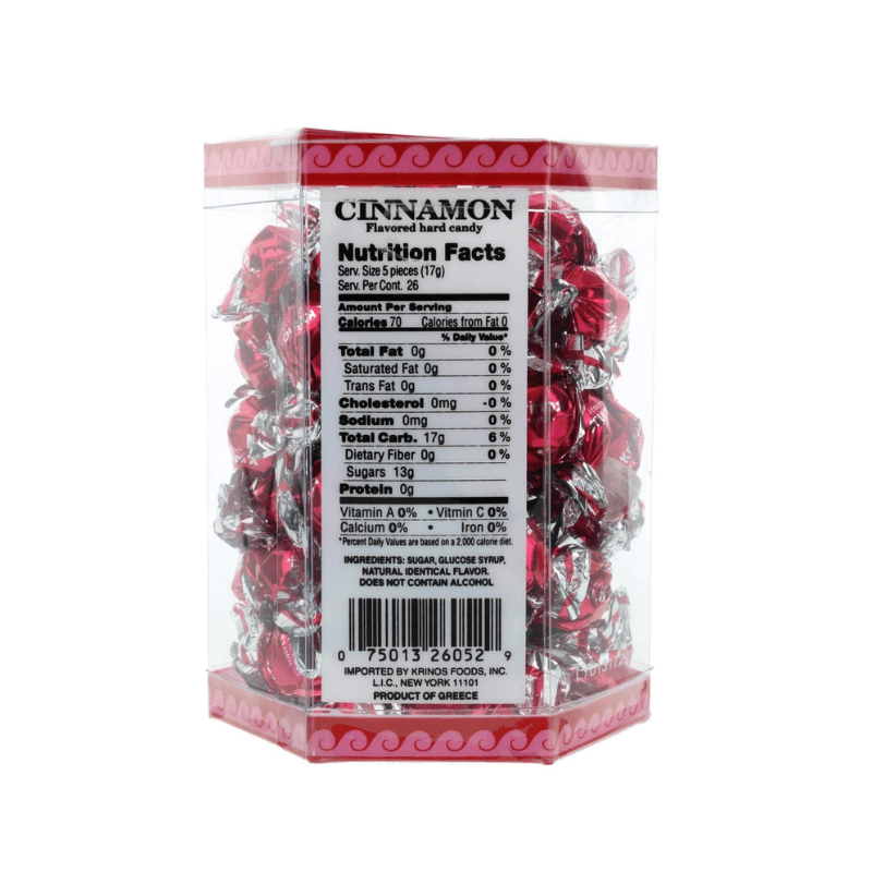 Krinos Ouzo Flavored Cinnamon Hard Candy, 10.6 oz (300g) Supermarket