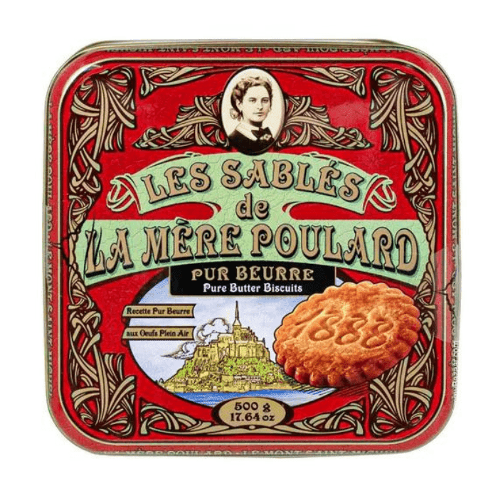 La Mere Poulard French Butter Sable Cookies in Luxury Tin, 17.6 oz Sweets & Snacks La Mere Poulard 