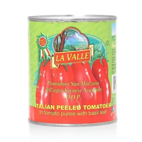 Italian San Marzano peeled tomatoes from Naples.