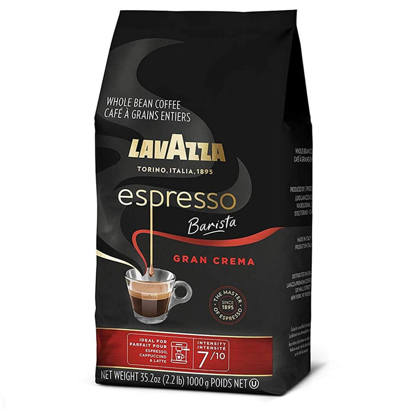 Lavazza Super Crema Espresso medium roast Whole Bean Coffee, 2.2-pound Bag  2-pack