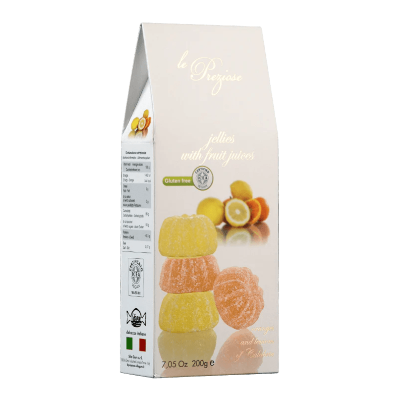 Le Preziose Orange and Lemon Fruit Jelly Candies, 7 oz Sweets & Snacks Le Preziose 