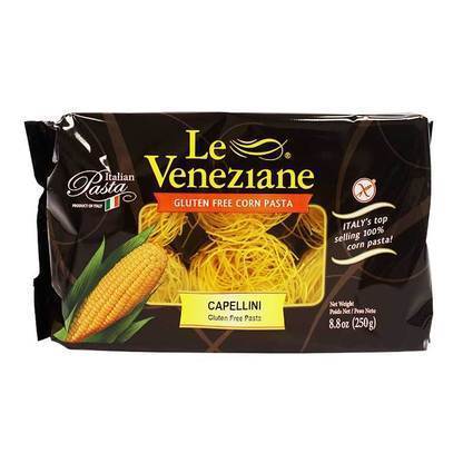Le Veneziane #128 Capellini Corn Gluten Free Pasta, 8.8 oz
