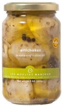 Les Moulins Mahjoub Artichoke Hearts in Olive Oil (Organic) - 300g / 10.5 oz