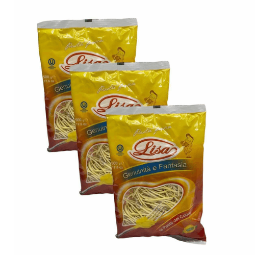 Lisa Spaghetti alla Chitarra Fresh Pasta, 17.6 oz [Pack of 3] Pasta & Dry Goods Lisa 
