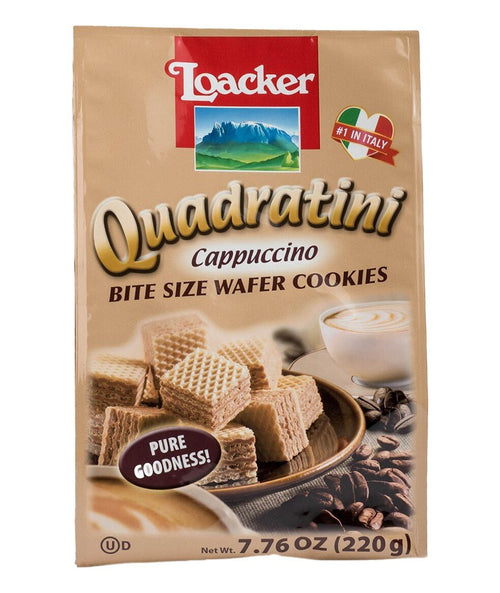 Loacker Quadratini Cappuccino Cube Wafers, 7.7 oz