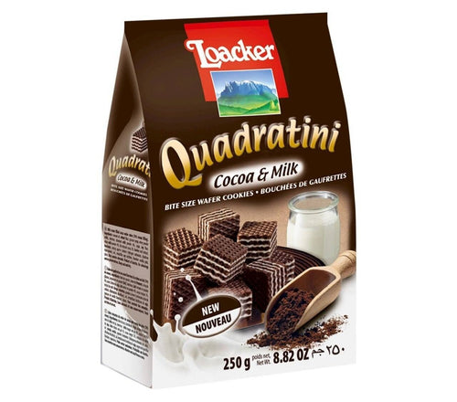 Loacker Quadratini Cocoa & Milk - 8.82 oz