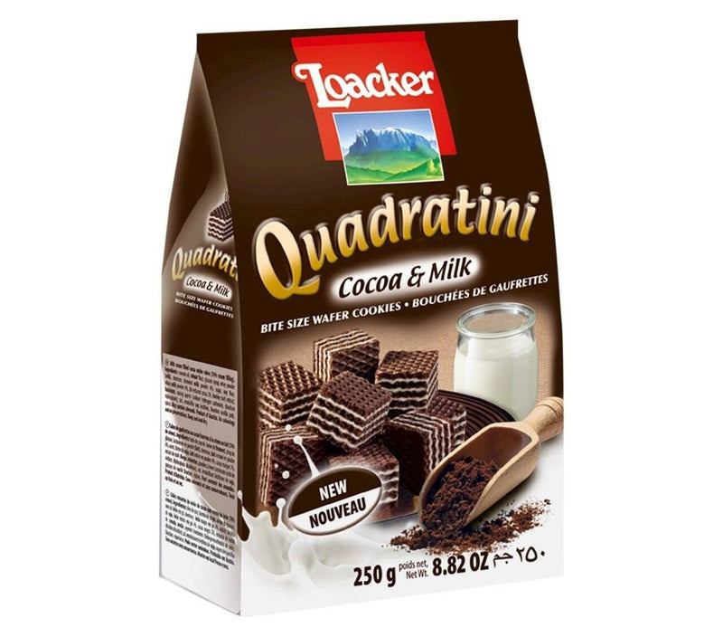 Loacker Quadratini Cocoa & Milk - 8.82 oz