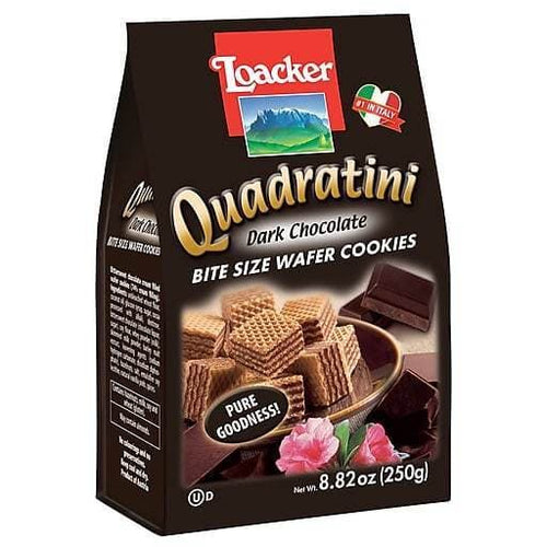Loacker Quadratini Dark Chocolate Cube Wafers, 8.8 oz
