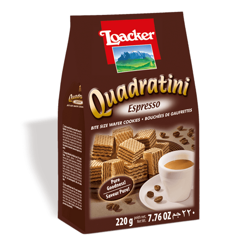 Loacker Quadratini Espresso Cube Wafers, 7.7 oz