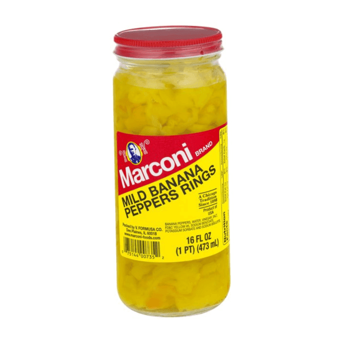 Marconi Mild Banana Pepper Rings, 16 oz Fruits & Veggies Marconi 