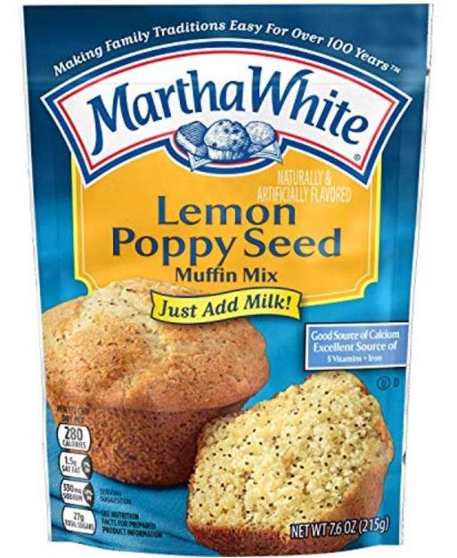 Martha White Lemon Poppy Seed Muffin Mix, 7.6 oz Sweets & Snacks Martha White 