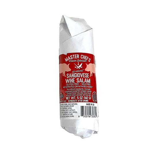 Master Chef Sangiovese Wine Salami, 5 oz [Refrigerate After Opening] Meats Master Chef 