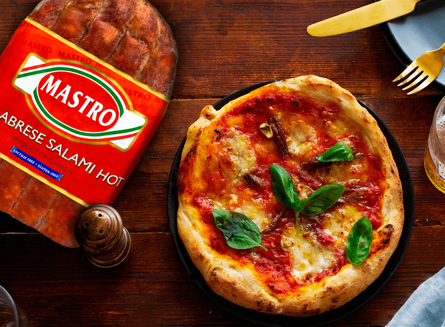 Mastro Calabrese Hot Sopressata Flat Salami Halves, 3 lb. Supermarket