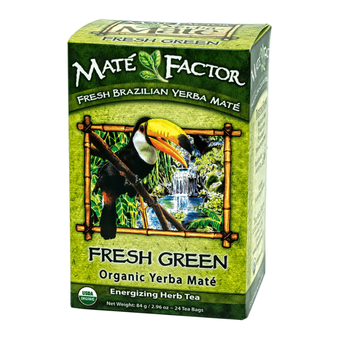 Mate Factor Fresh Green Organic Yerba Mate, 24 Count Coffee & Beverages Mate Factor 