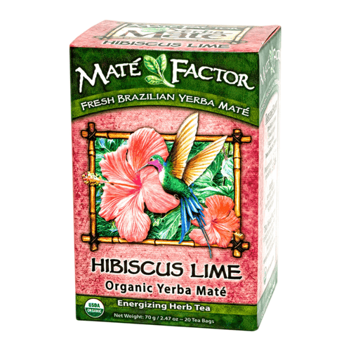 Mate Factor Hibiscus Lime Organic Yerba Mate, 20 Count Coffee & Beverages Mate Factor 