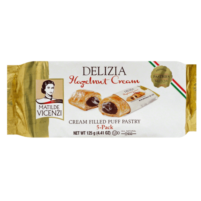 Matilde Vicenzi Delizia Hazelnut Cream Puff Pastry, 4.41 oz Sweets & Snacks Matilde Vicenzi 