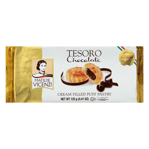 Matilde Vicenzi Tesoro Chocolate Cream Puff Pastry, 4.41 oz Sweets & Snacks Matilde Vicenzi 
