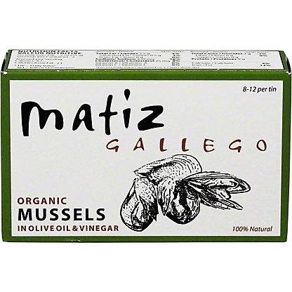 Matiz Gallego Organic Mussels in Olive Oil and Vinegar, 4 oz Seafood Matiz 