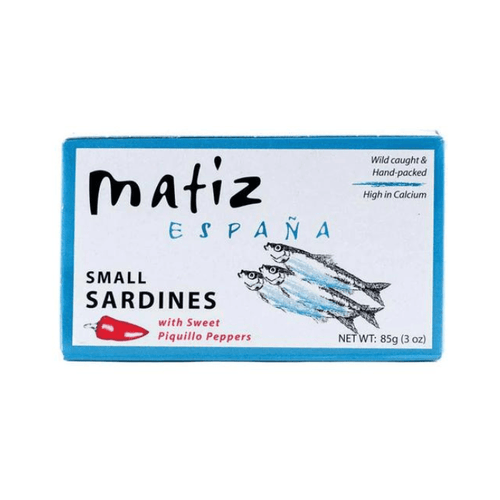 Matiz Gallego Small Sardines with Sweet Piquillo Peppers, 3 oz Seafood Matiz 