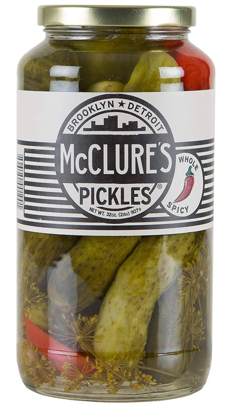 McClure’s Garlic Spicy Whole Pickles Jar, 32 oz Fruits & Veggies McClure's 