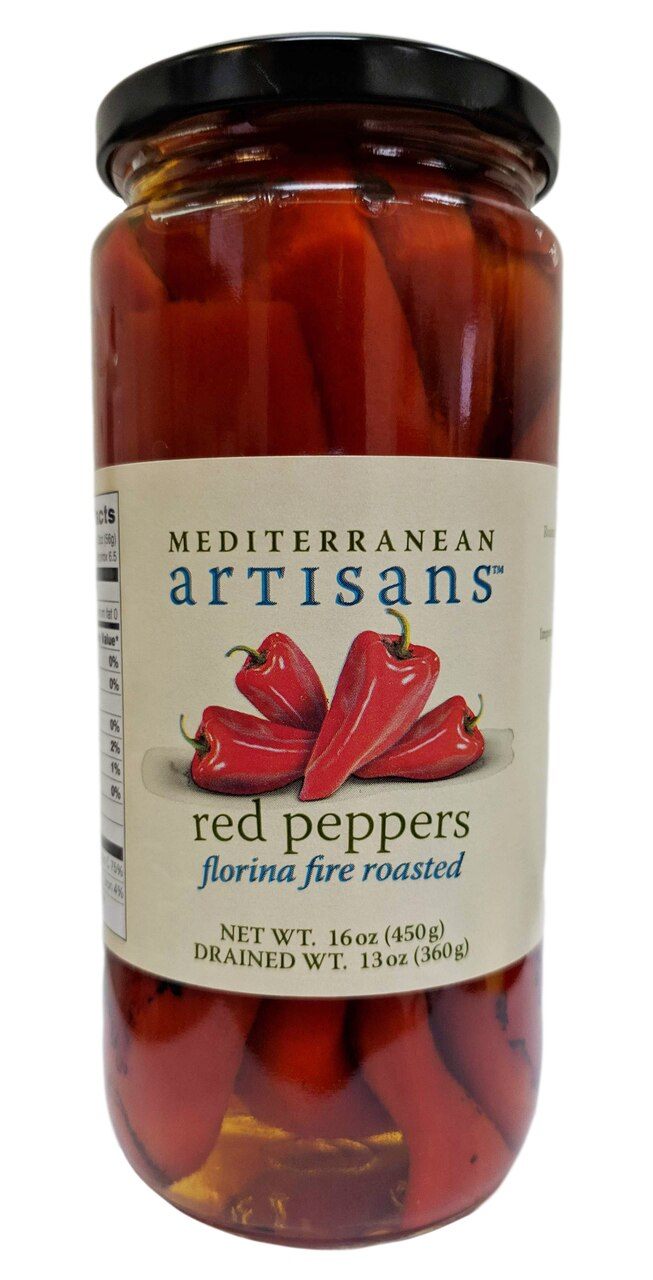 Mediterranean Artisans Florina Fire Roasted Red Peppers, 16 oz