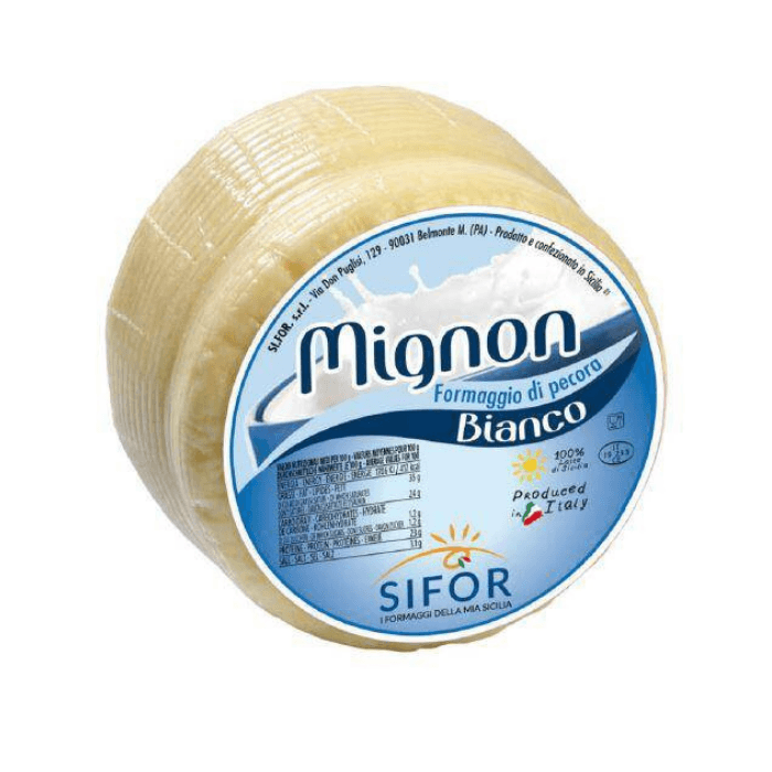 Mignon Primo Sale Sicilian Pecorino Bianco, 2 lbs Cheese Sifor 