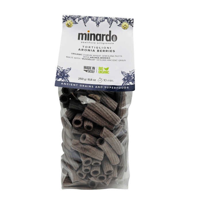 Minardo Tortiglioni with Aronia Berries Organic Pasta, 8.8 oz Pasta & Dry Goods Minardo 