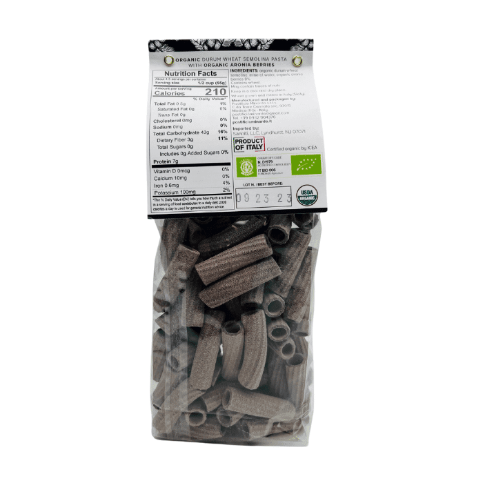 Minardo Tortiglioni with Aronia Berries Organic Pasta, 8.8 oz Pasta & Dry Goods Minardo 