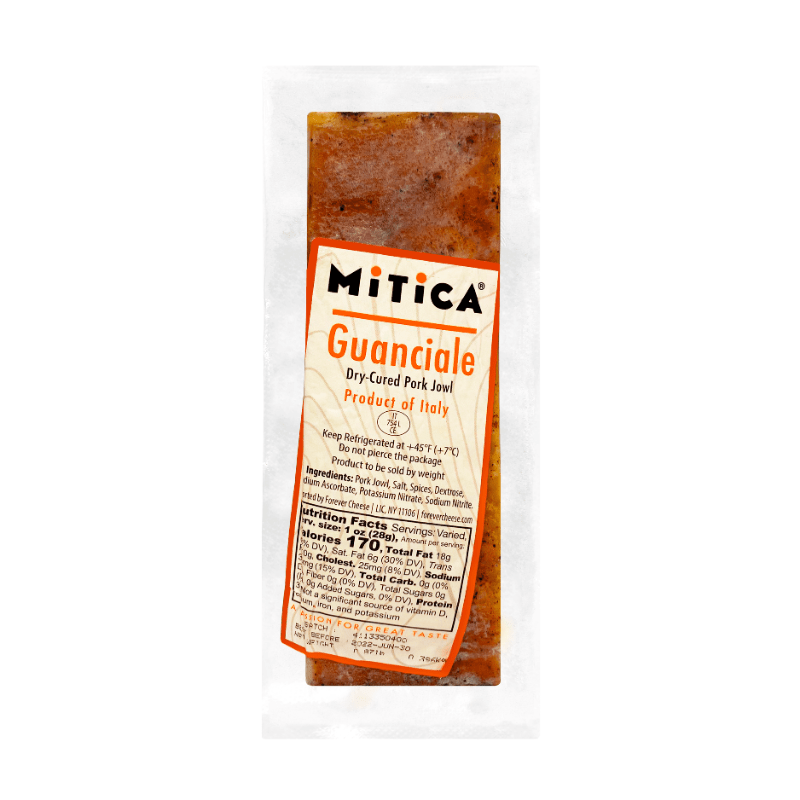 Mitica Guanciale Slice, 8.5 oz [Pack of 2] Meats Mitica 