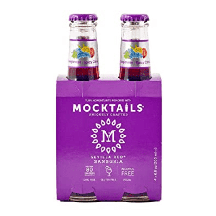 Mocktails Sevilla Red Sangria Non Alcoholic Drink, 6.8 oz [Pack of 4] Coffee & Beverages Mocktails 