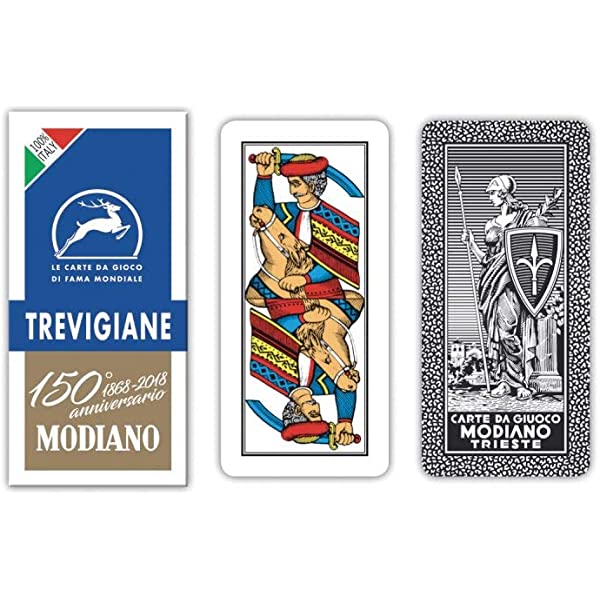 Modiano 89/20 Italian Trevigiane Playing Cards Home & Kitchen Modiano 