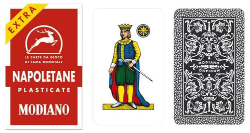 Modiano 97/25 Italian Napoletane Red Playing Cards - 1 deck