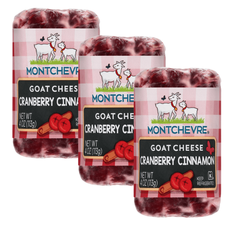 Montchevre Cranberry Goat Log, 4 oz [Pack of 3] Cheese Montchevre 