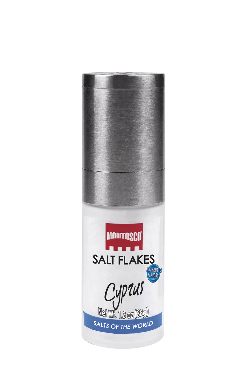 Montosco Cyprus Salt Flakes with Premium Grinder, 1.3 oz (38 g)