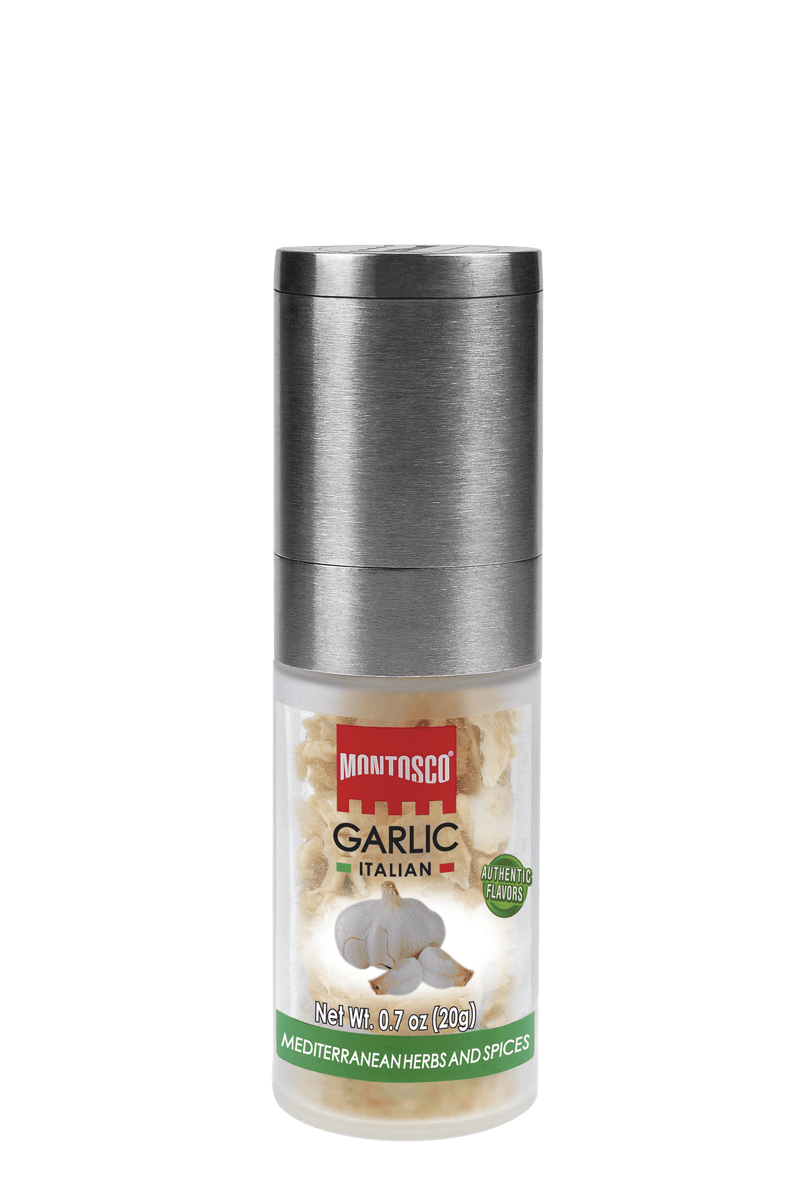 Montosco Sliced Italian Garlic with Premium Grinder, 0.7 oz (20 g)