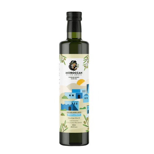 Moroccan Olive Grove The Blue Olive Oil Bright & Fruity, 16.9 oz Oil & Vinegar Moroccan Olive Grove 
