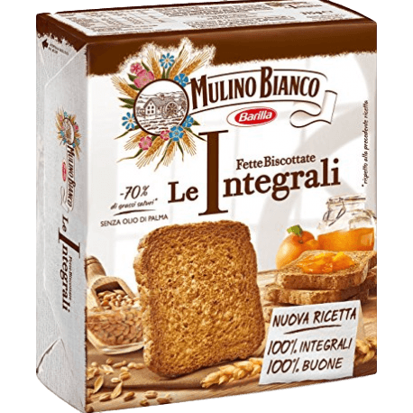 Mulino Bianco Fette Biscottate Intergrali Whole Wheat Toast, 11 oz Sweets & Snacks Mulino Bianco 